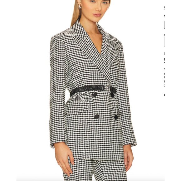 NEW VERONICA BEARD Black White Chek aHutchinson Dickey Jacket NWT - Size S - Picture 3 of 11